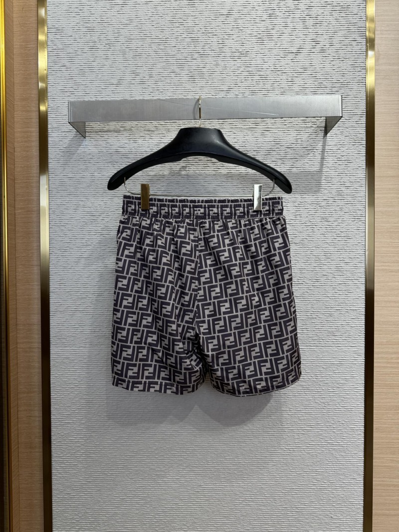 Fendi Double F Full Print Beach Shorts 1 1