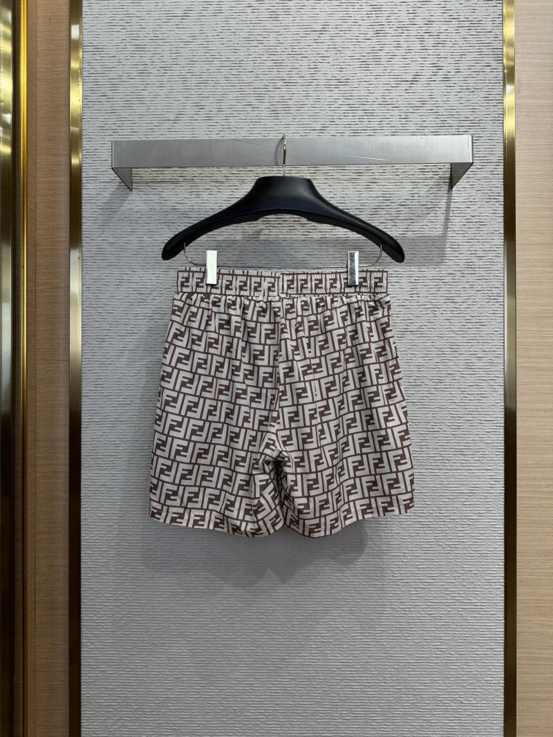 Fendi Double F Full Print Beach Shorts 2 1
