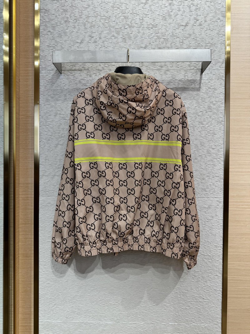 Gucci Full Print Hooded Punch Jacket 1
