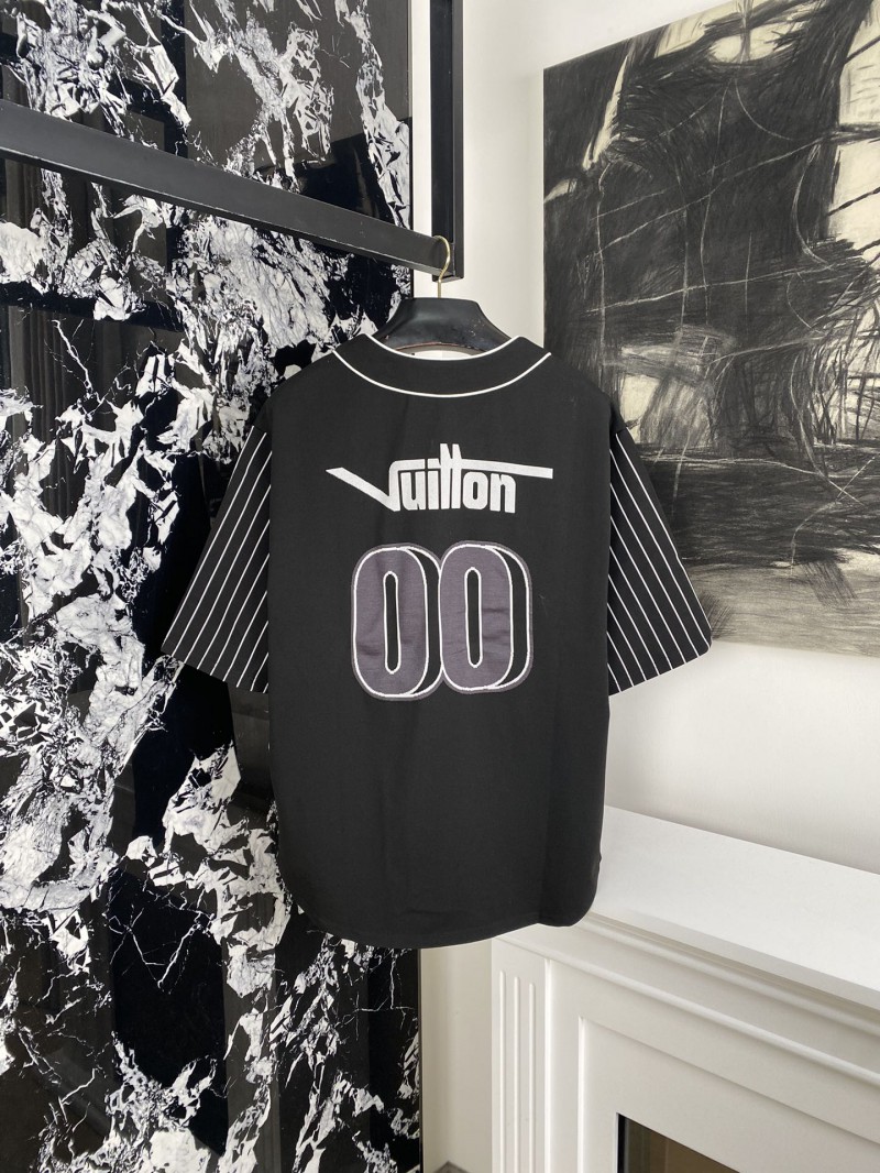 LV Appliqu??d Baseball Short Sleeve Shirt 1