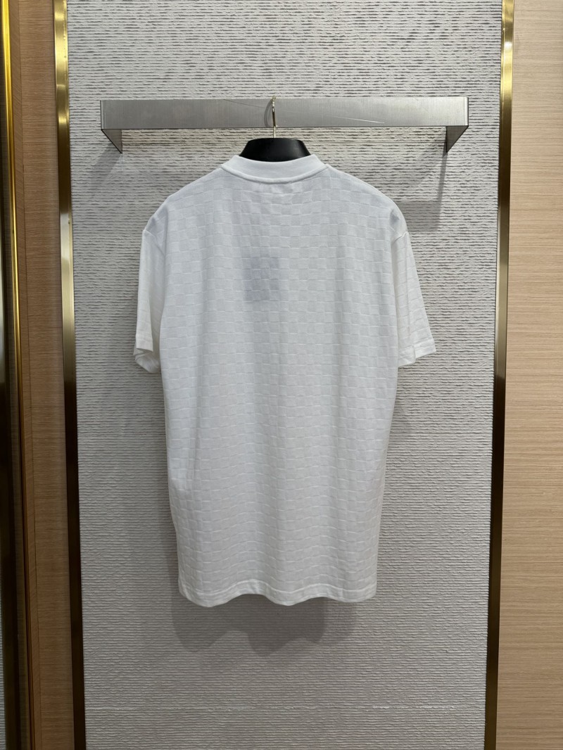 LV Checkerboard Embroidered Short Sleeve T-Shirt 2 1