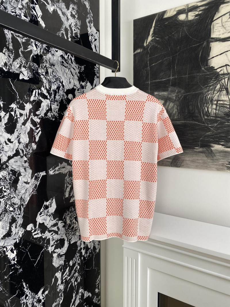 LV Checkered Knit Short Sleeve 1 1