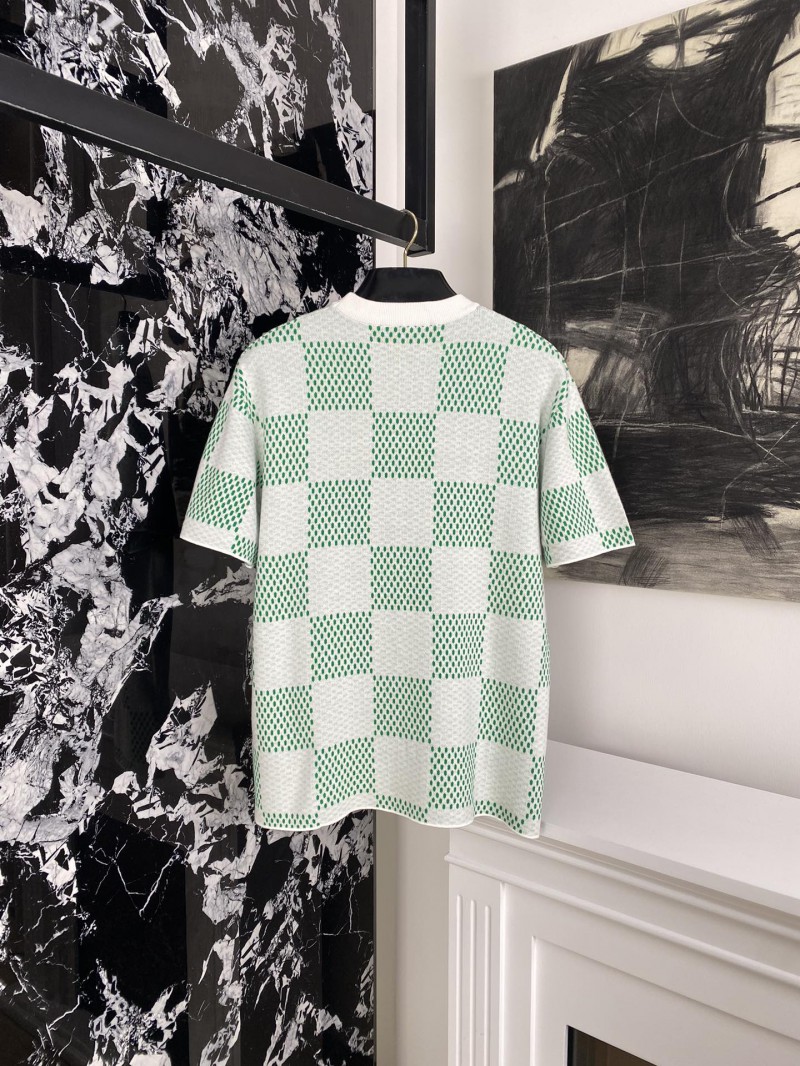 LV Checkered Knit Short Sleeve 2 1