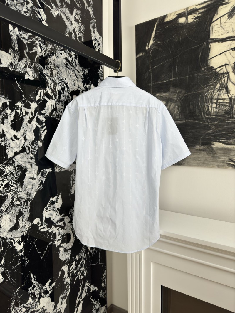 LV jacquard knit lapel short sleeve shirt 1
