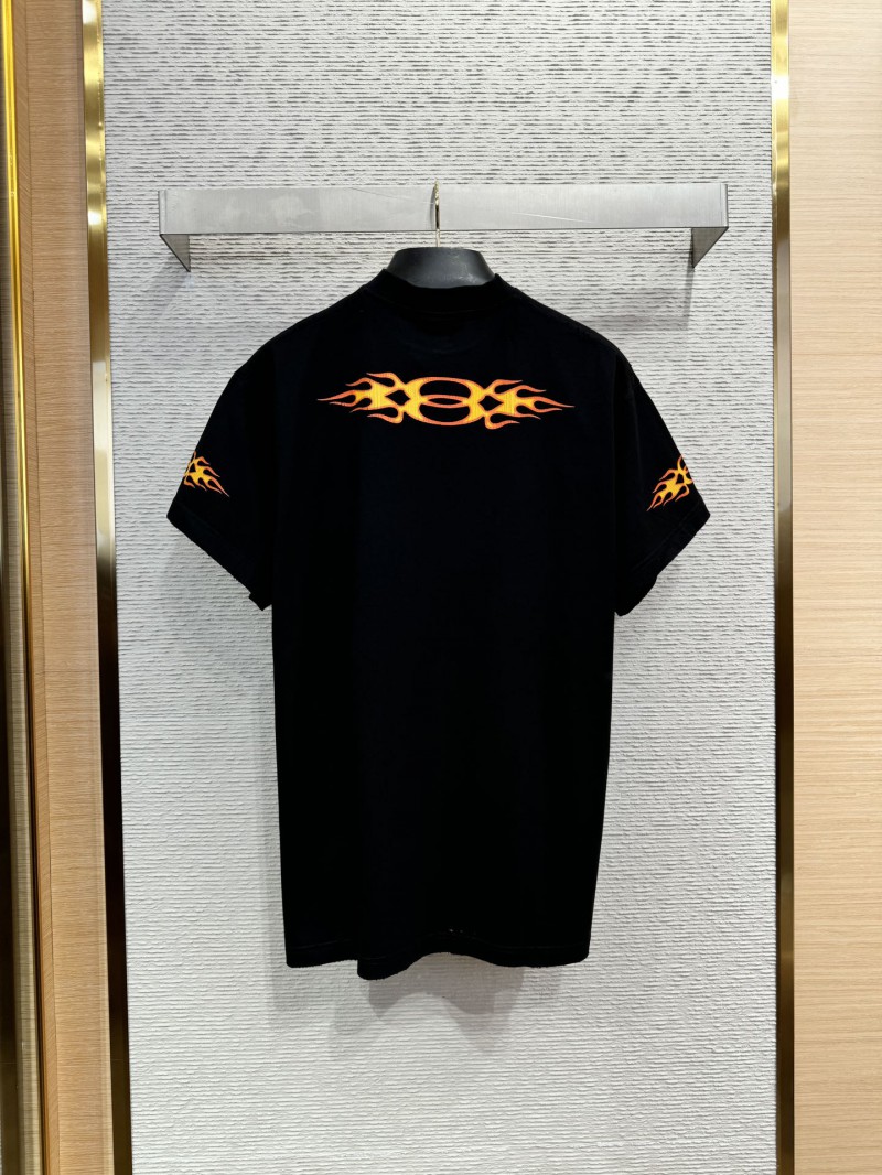 Balenciaga Flame Ring Print Short Sleeve T-Shirt 1