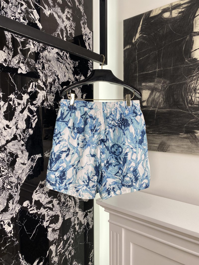 LV silk scarf print shorts 1