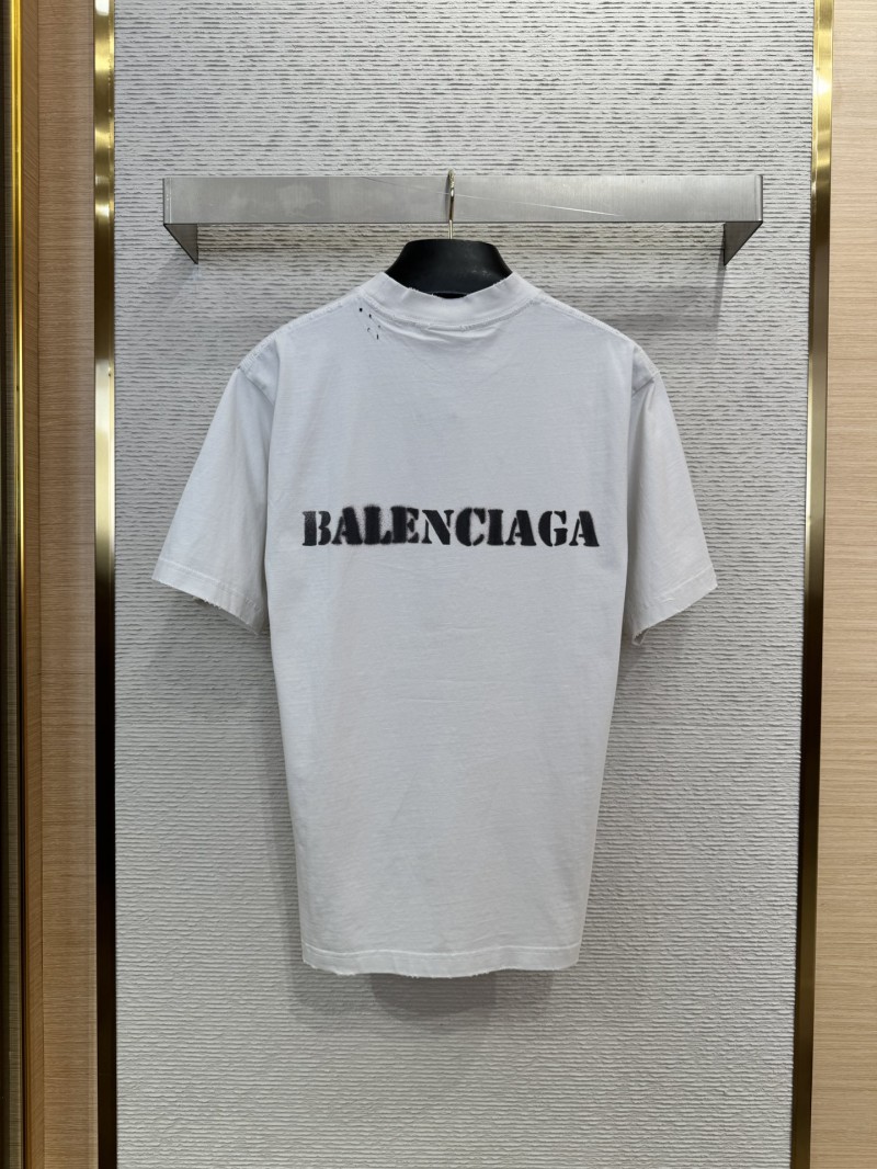 Balenciaga Fuzzy Print Short Sleeve T-Shirt 2 1