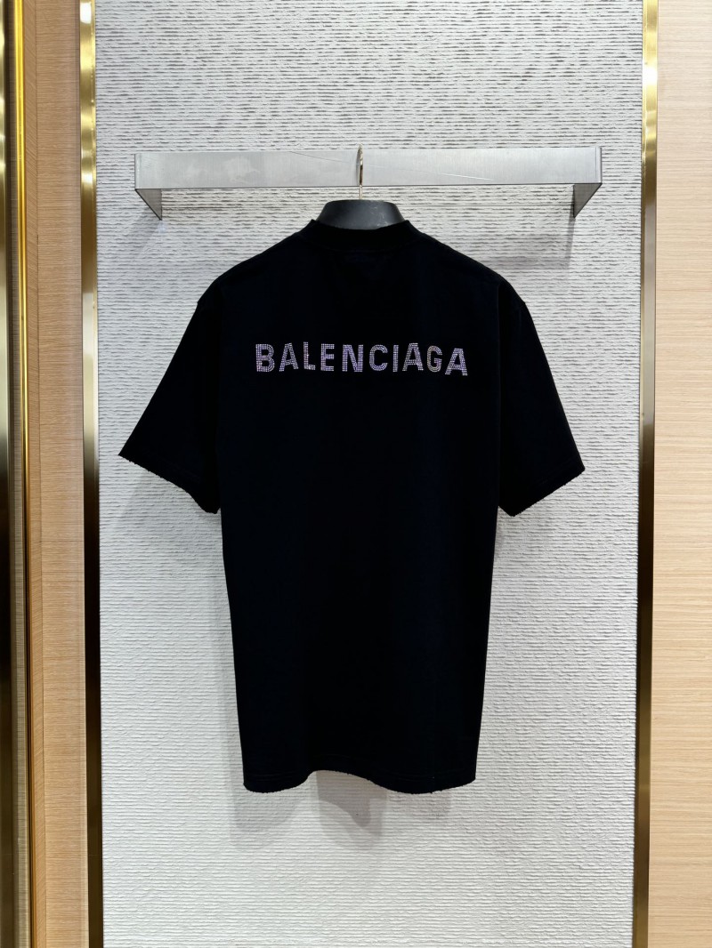 Balenciaga Short Sleeve T-Shirt with Rhinestones 1