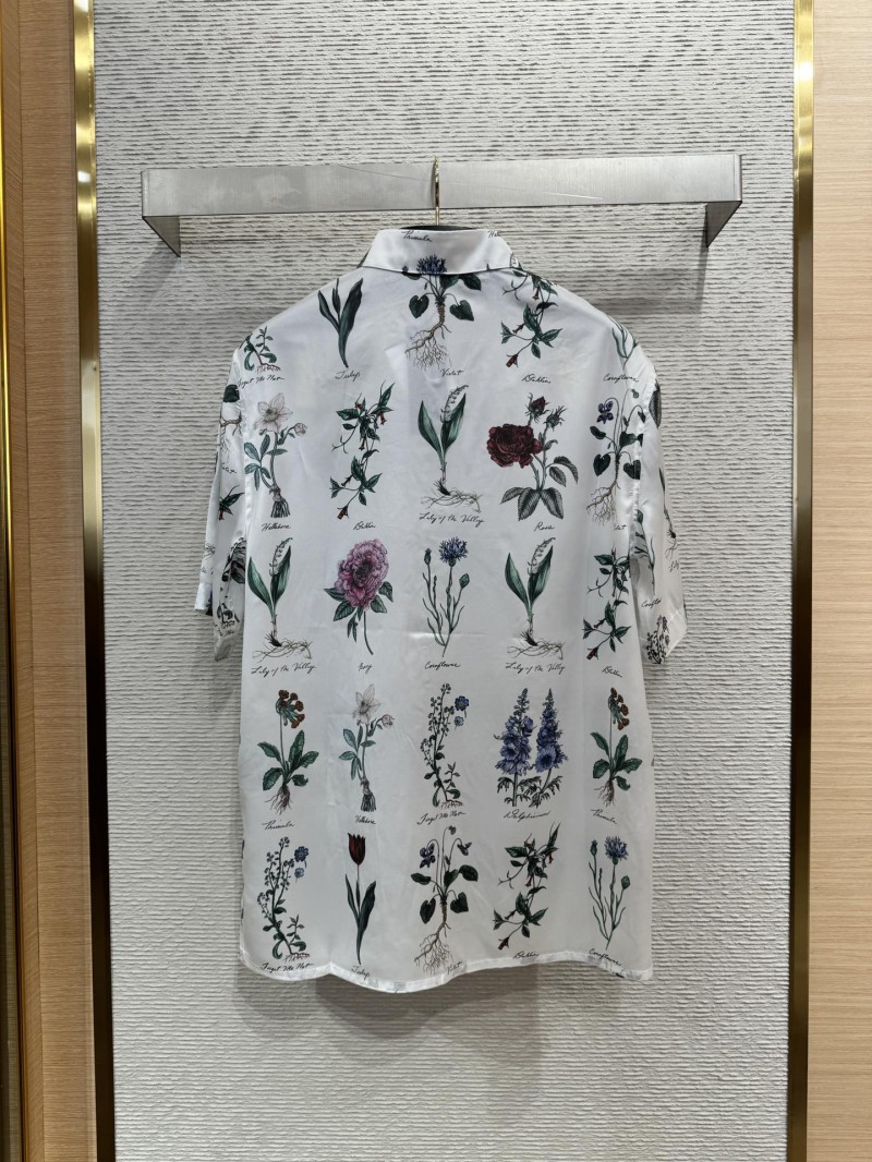 Dior Floral Lapel Short Sleeve Shirt 1