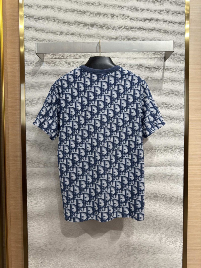 Dior Jacquard All Over Print Short Sleeve T-Shirt 1 1