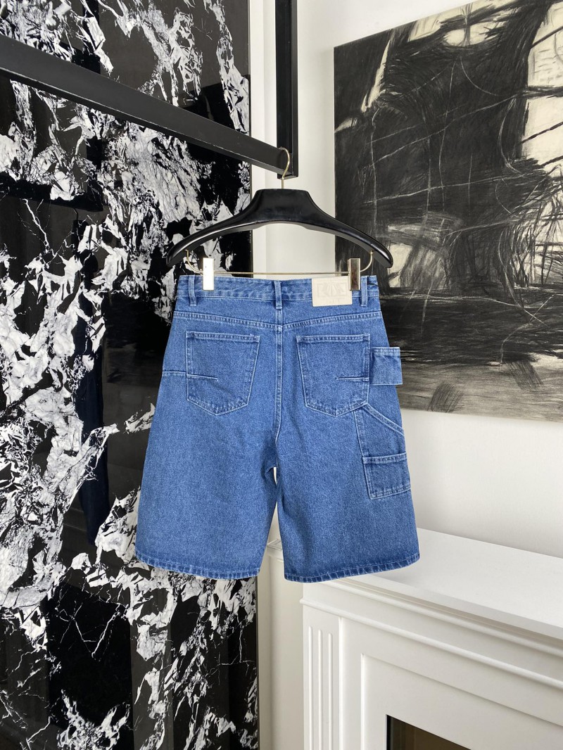 Dior embroidered denim shorts with diamond stitching 1
