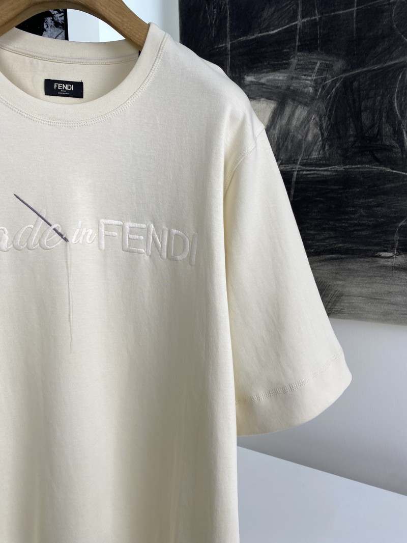Fendi Embroidered Short Sleeve T-Shirt 2