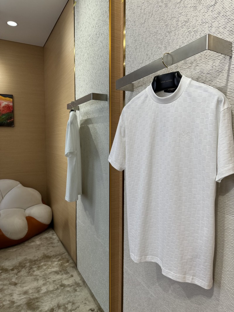 LV Checkerboard Embroidered Short Sleeve T-Shirt 2 2