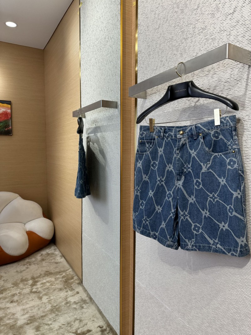 LV Hydrographic Denim Shorts 2