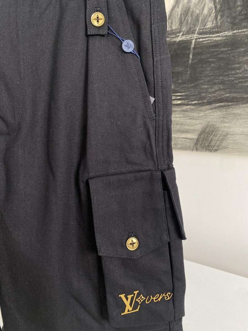 LV Metallic Label Multi-Pocket Shorts 2