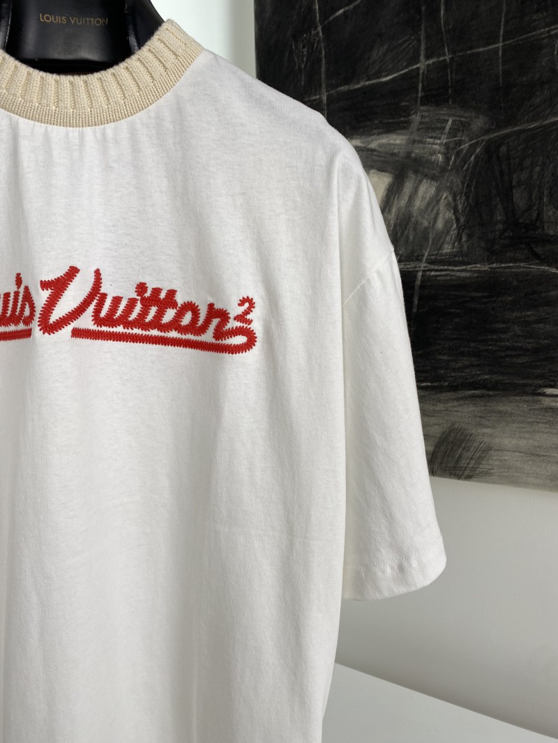 LV co-branded embroidered jersey short sleeve t-shirt 2