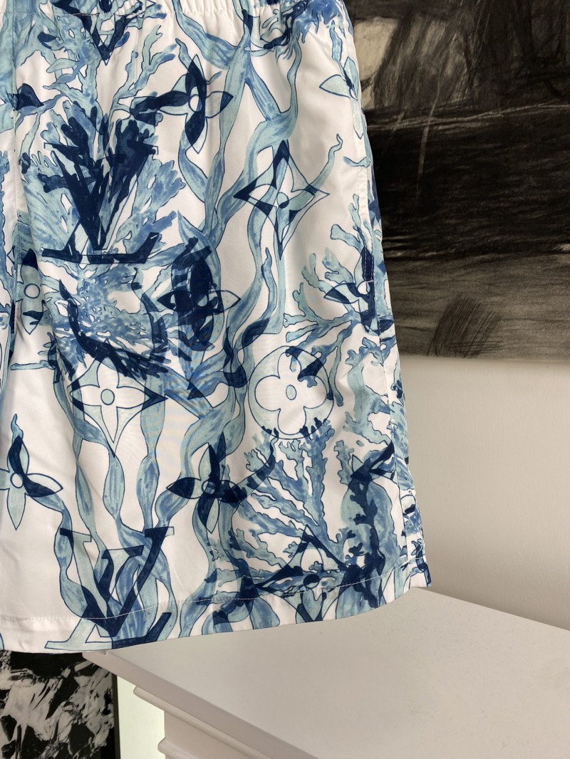 LV silk scarf print shorts 2