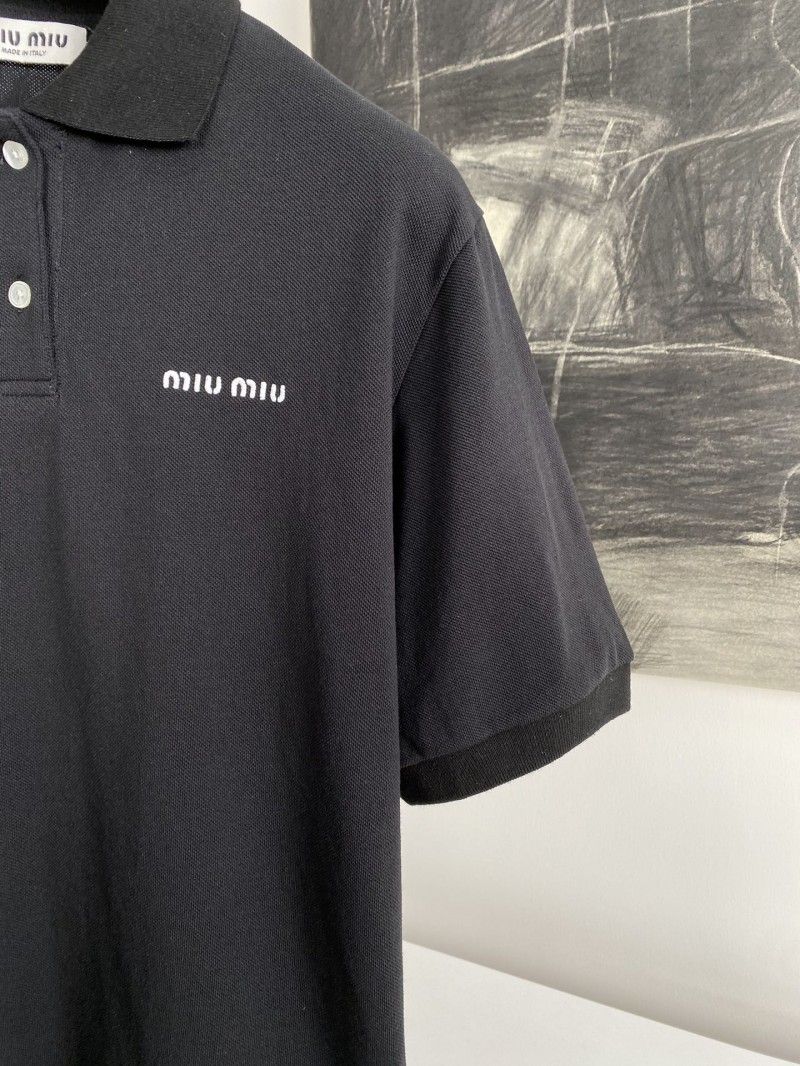 MIUMIU Embroidered Polo Shirt 1 2