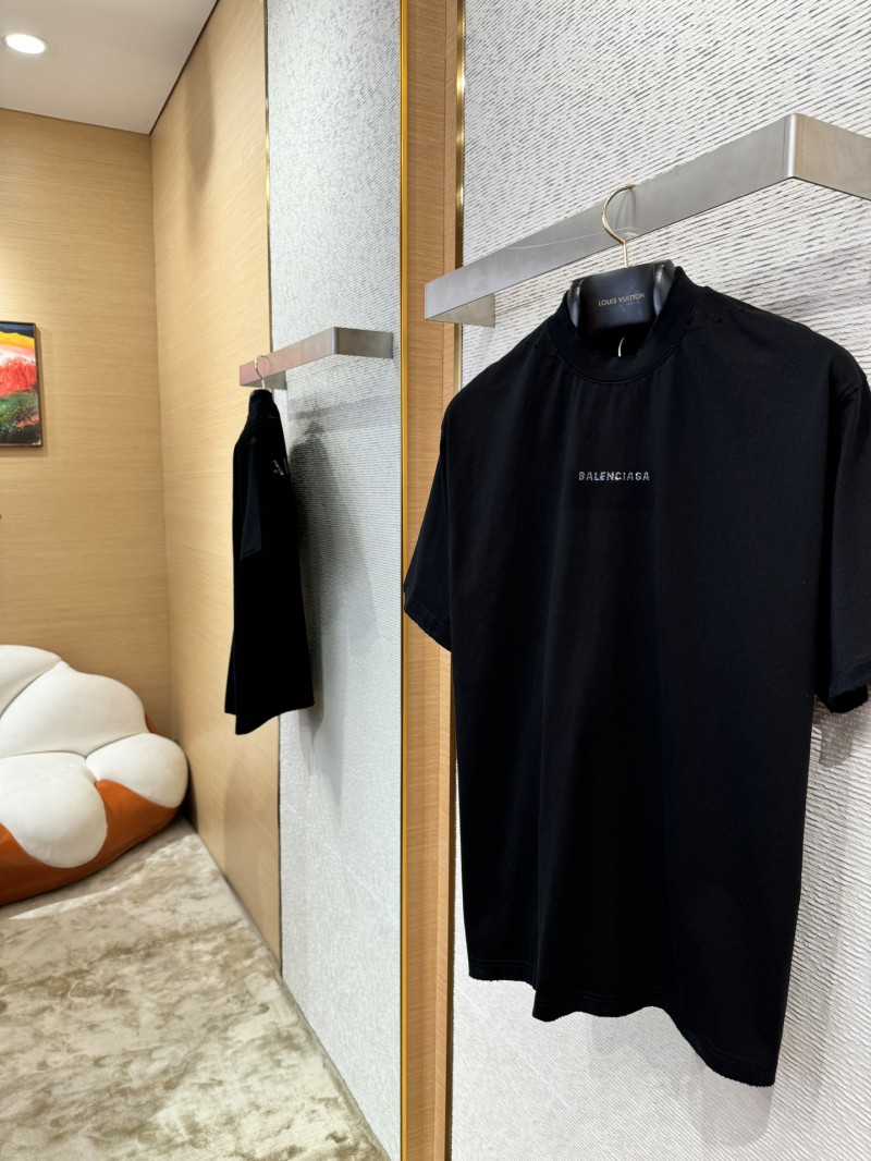 Balenciaga Short Sleeve T-Shirt with Rhinestones 2