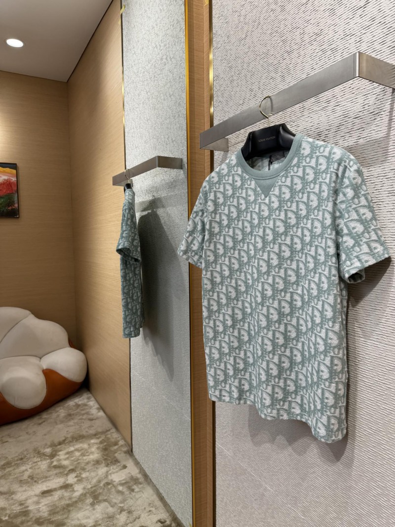 Dior Jacquard All Over Print Short Sleeve T-Shirt 2 2