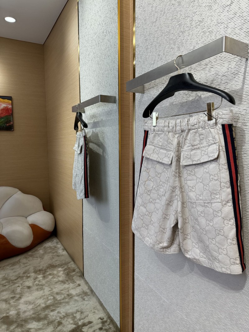 GUCCI double g jacquard denim shorts 3