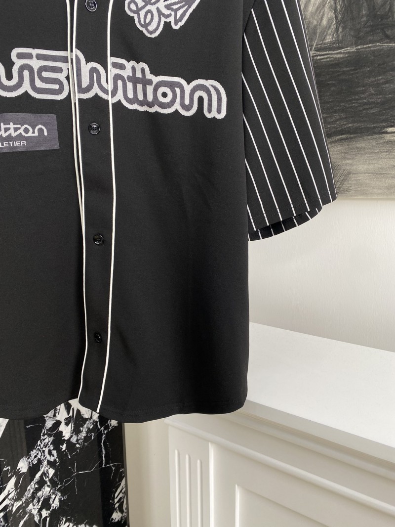 LV Appliqu??d Baseball Short Sleeve Shirt 3