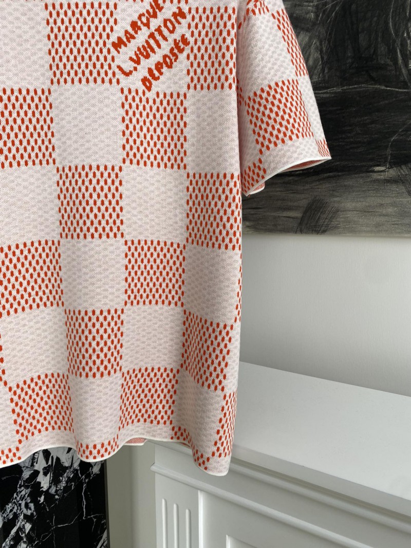LV Checkered Knit Short Sleeve 1 3