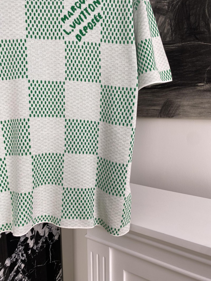 LV Checkered Knit Short Sleeve 2 3