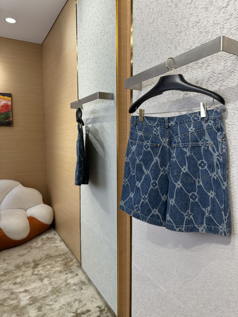 LV Hydrographic Denim Shorts 3