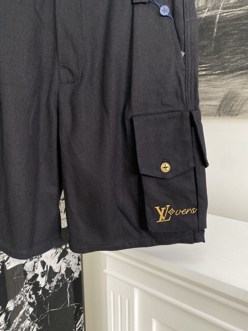 LV Metallic Label Multi-Pocket Shorts 3