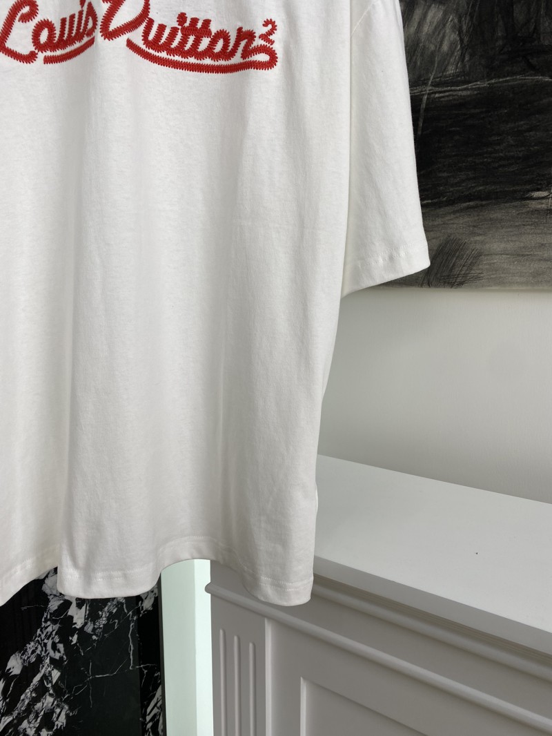 LV co-branded embroidered jersey short sleeve t-shirt 3