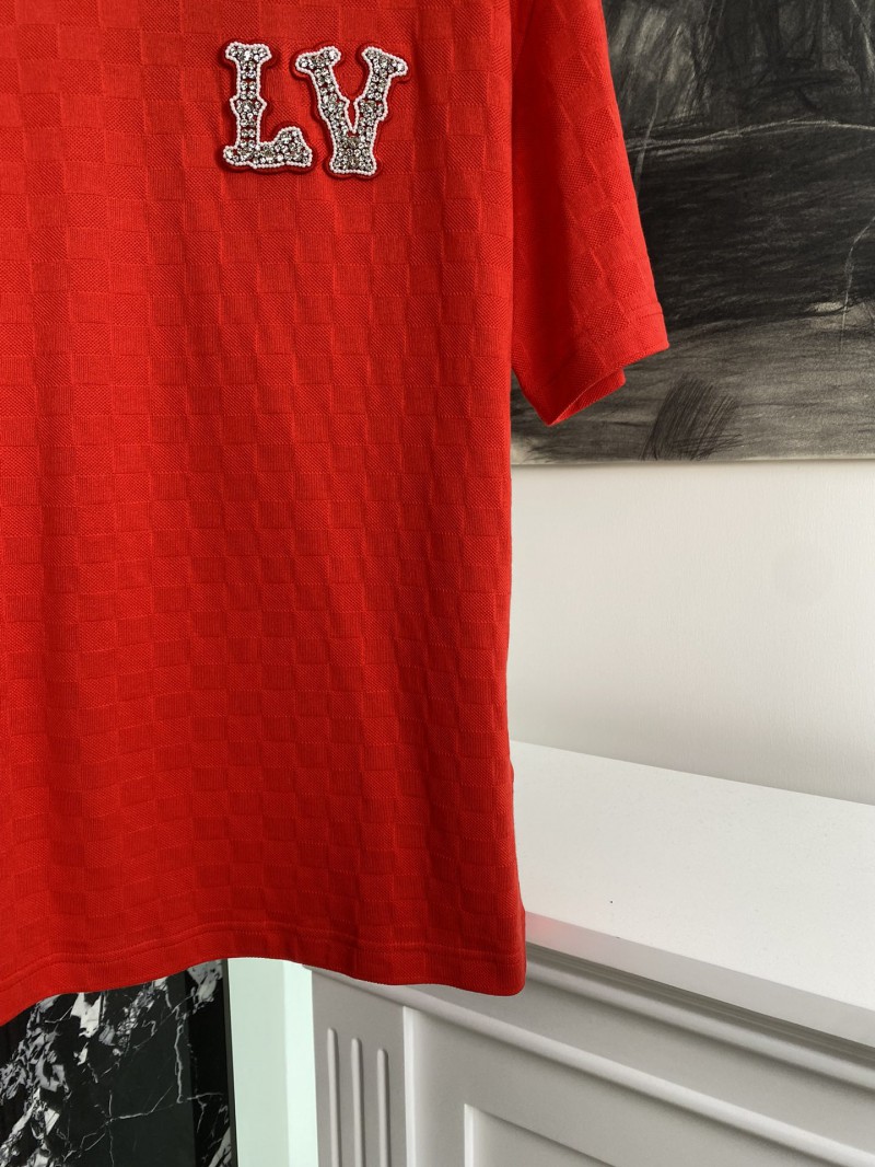 LV dark plaid studded short sleeve 3