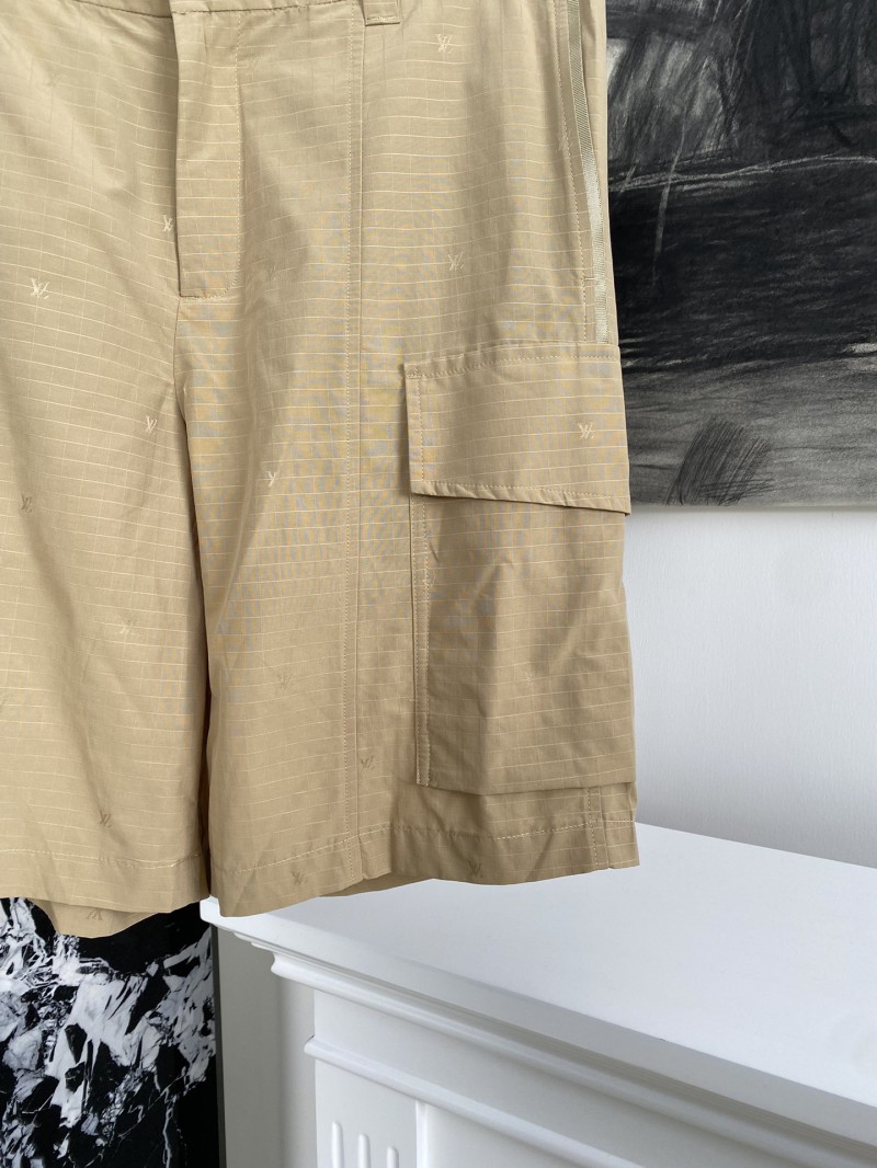 LV logo dark print work shorts 3