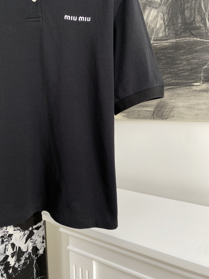 MIUMIU Embroidered Polo Shirt 1 3