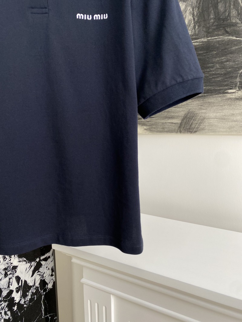 MIUMIU Embroidered Polo Shirt 2 3