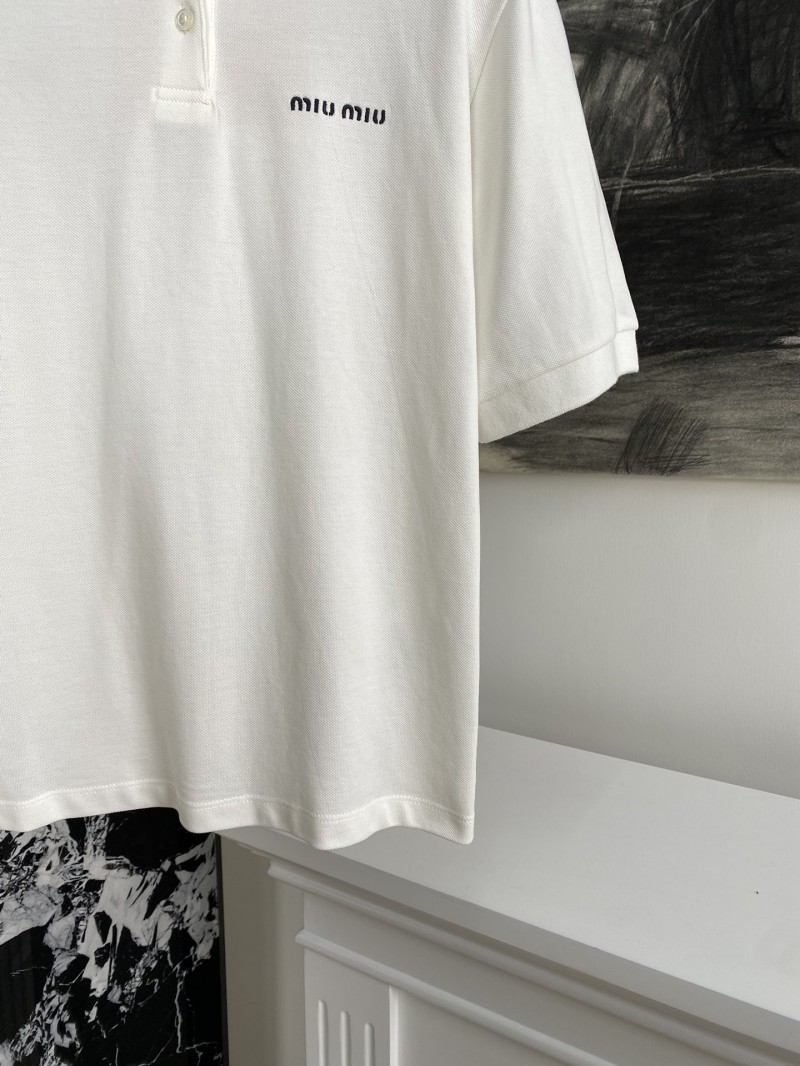 MIUMIU Embroidered Polo Shirt 3 3
