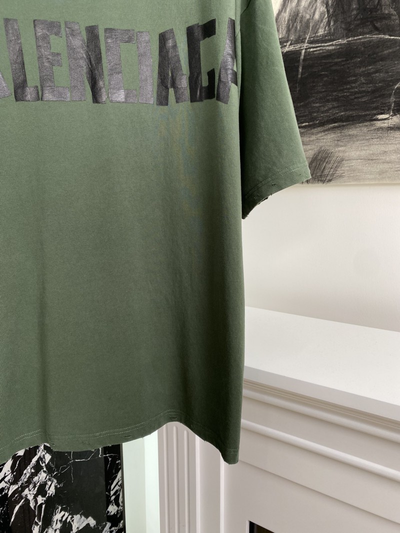Balenciaga Tape Letter Round Neck Short Sleeve 3