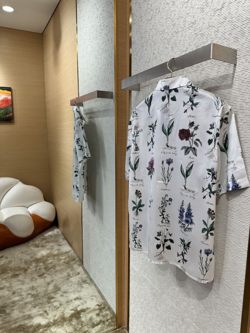 Dior Floral Lapel Short Sleeve Shirt 3