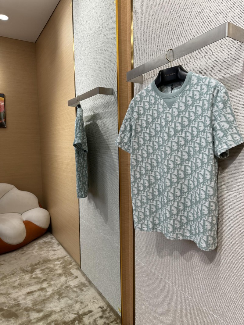 Dior Jacquard All Over Print Short Sleeve T-Shirt 2 3
