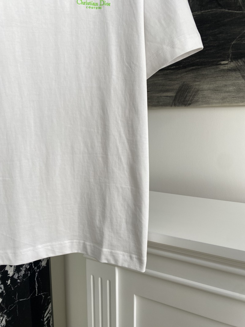 Dior Monogram Embroidered T-Shirt Short Sleeve 1 3