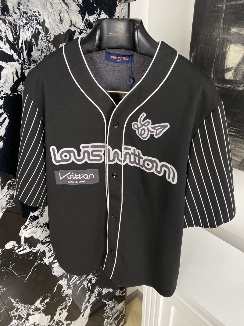 LV Appliqu??d Baseball Short Sleeve Shirt 4