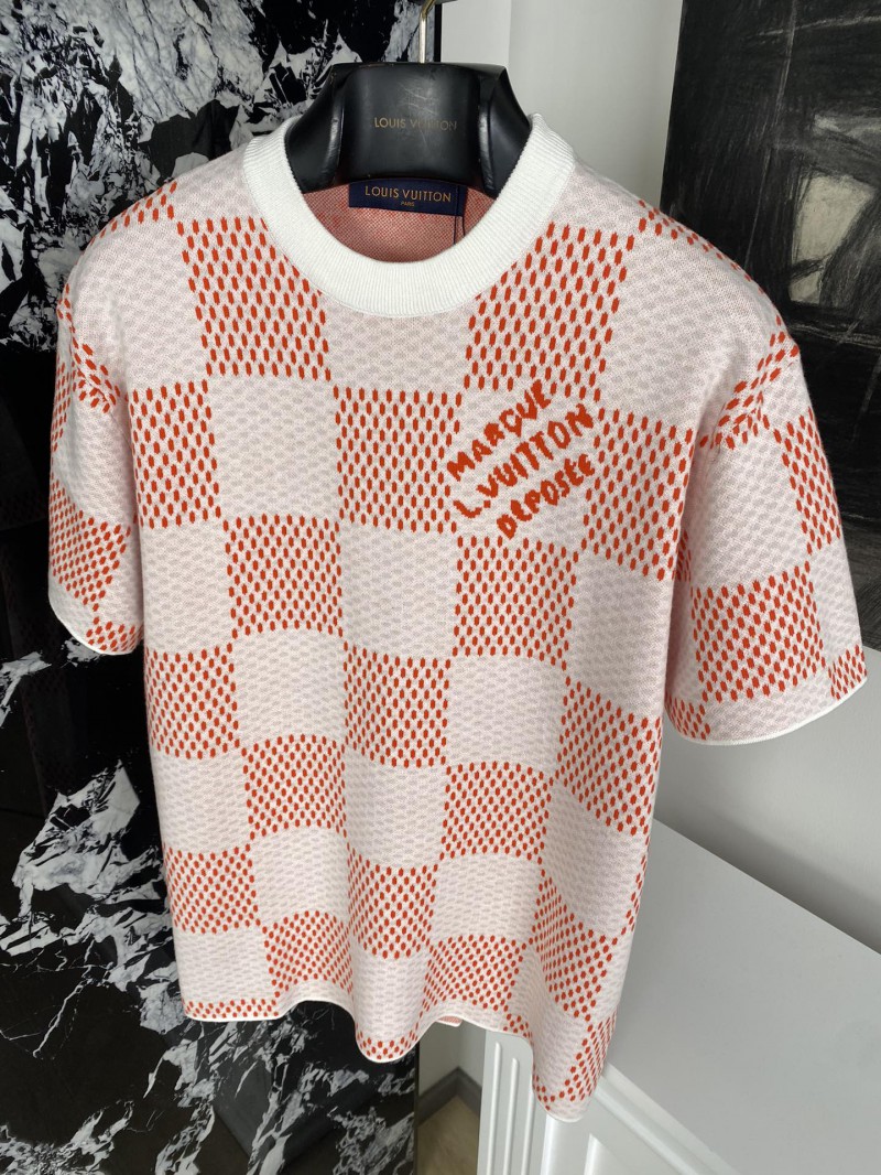 LV Checkered Knit Short Sleeve 1 4