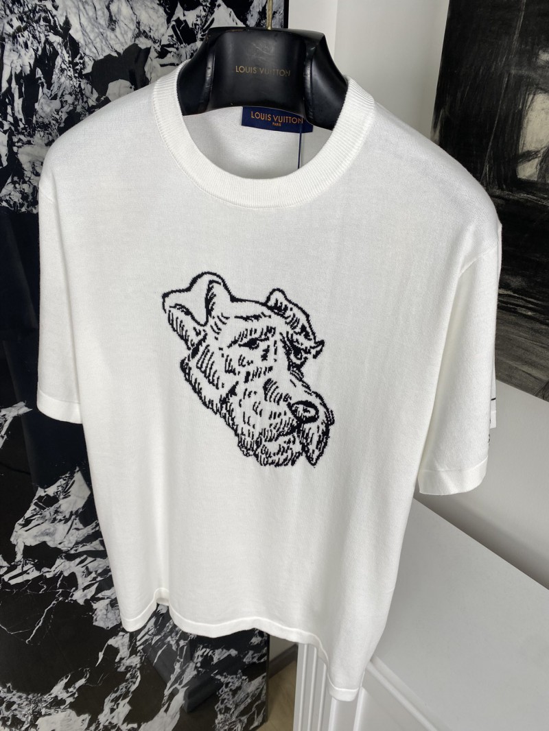 LV Jacquard Knit Short Sleeve T-Shirt 2 4