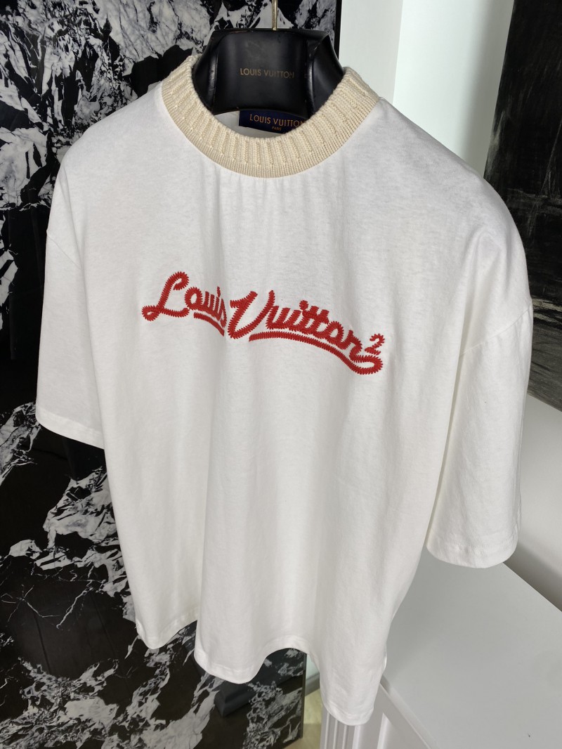 LV co-branded embroidered jersey short sleeve t-shirt 4