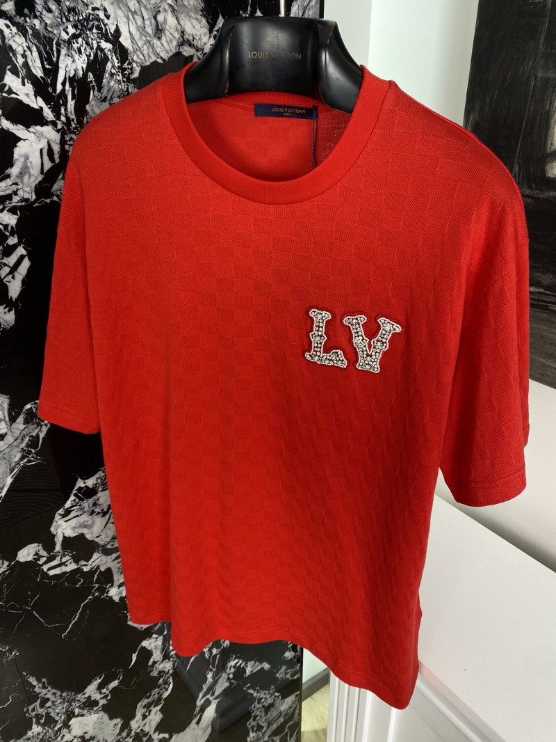LV dark plaid studded short sleeve 4