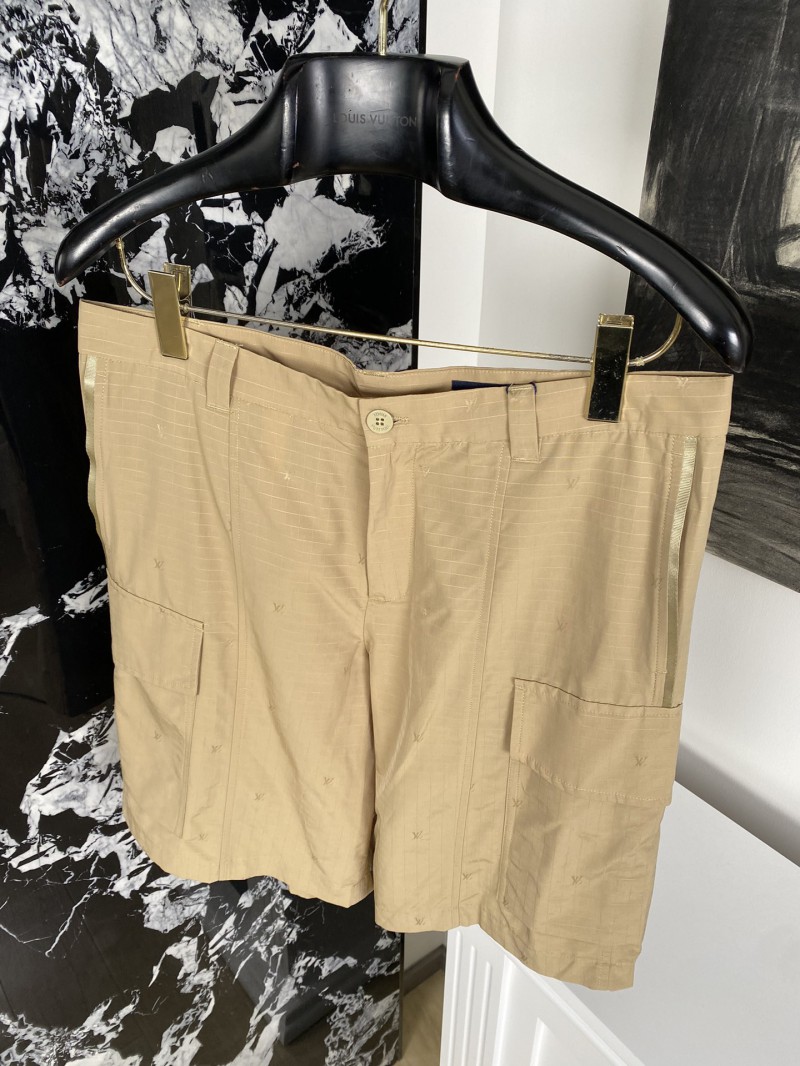LV logo dark print work shorts 4