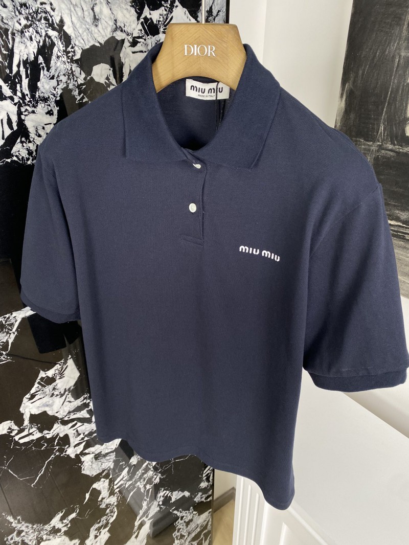MIUMIU Embroidered Polo Shirt 2 4