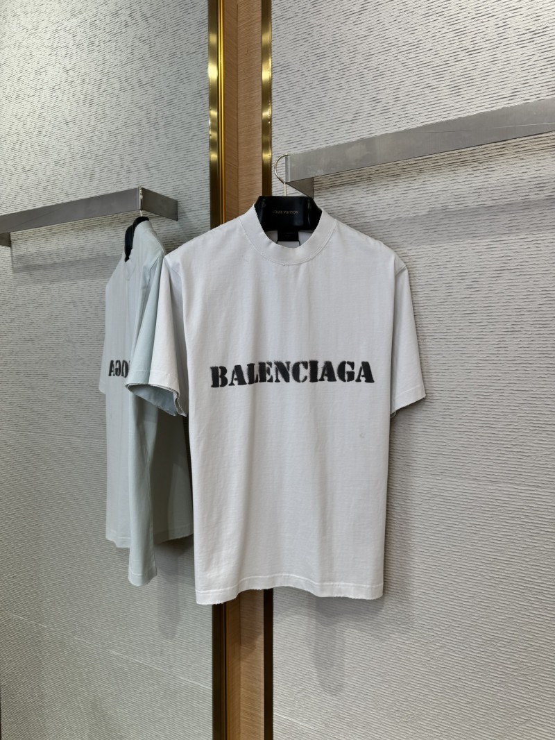 Balenciaga Fuzzy Print Short Sleeve T-Shirt 2 4
