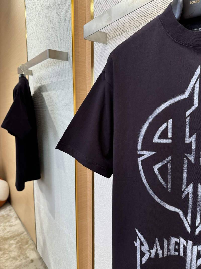 Balenciaga Logo Aged Short Sleeve T-Shirt 2 4