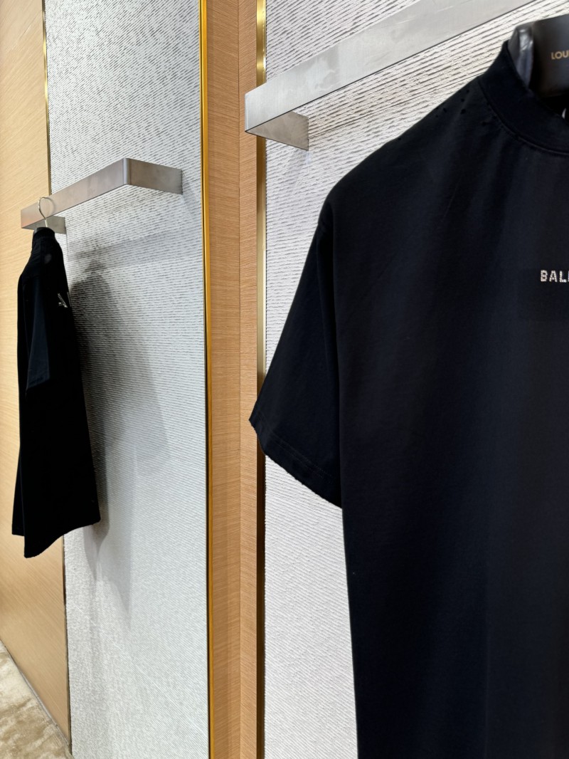 Balenciaga Short Sleeve T-Shirt with Rhinestones 4